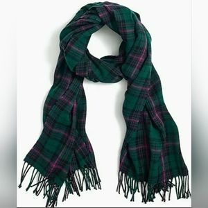 J Crew Scarf Classic Plaid Peregrine Blackwatch AC Color $49.50 NWT!